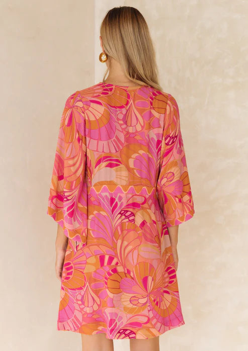 Riviera Mini Dress in Azalea