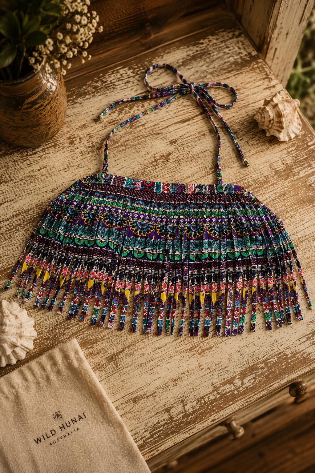 Sunset Fringe Bandeau Bikinis