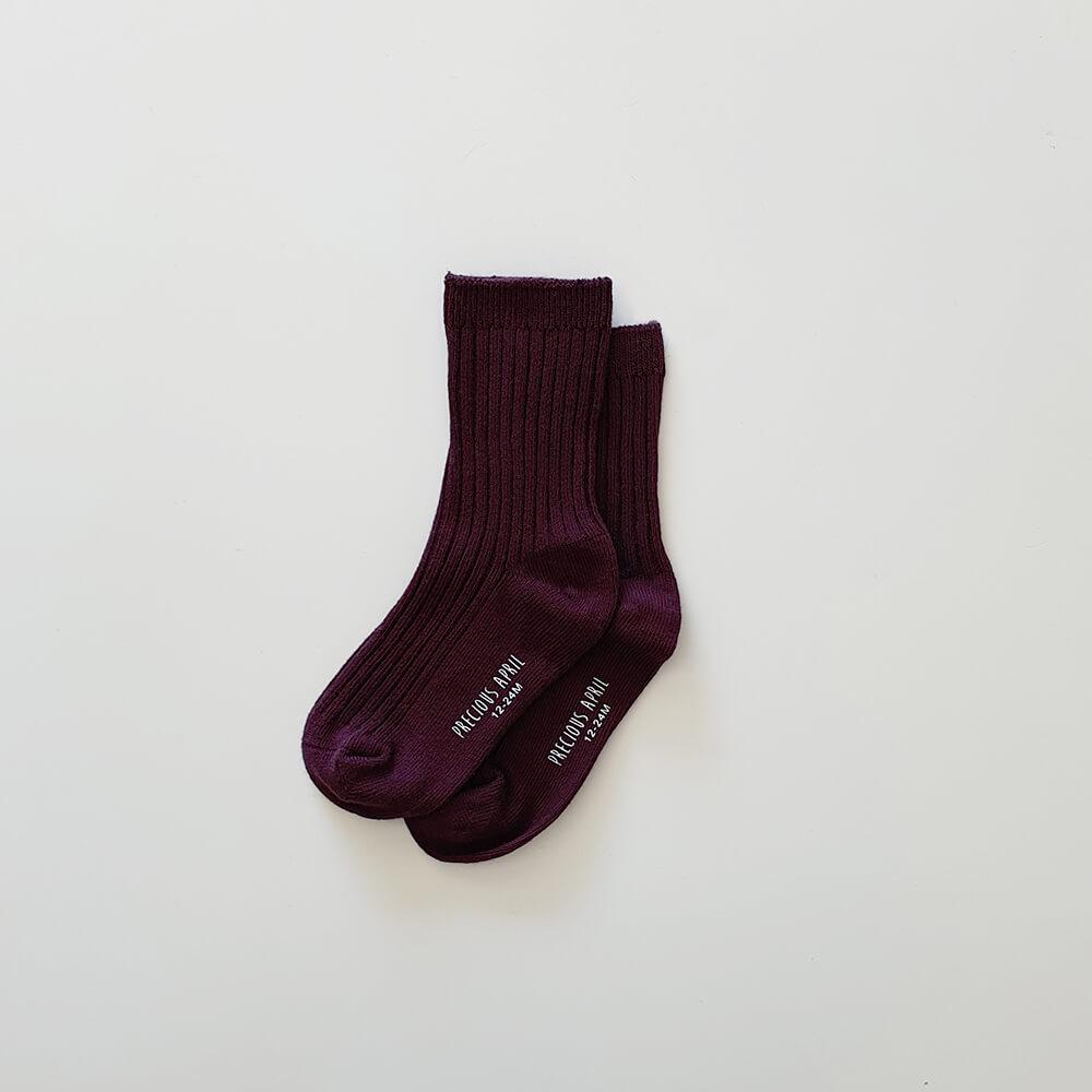 Skyler Cotton Socks Plum