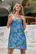 Leisure Mini Dress in Pacific