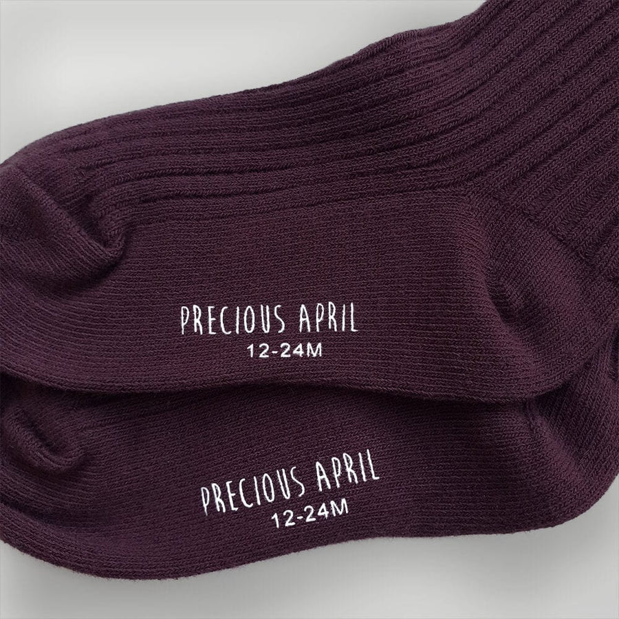 Skyler Cotton Socks Plum