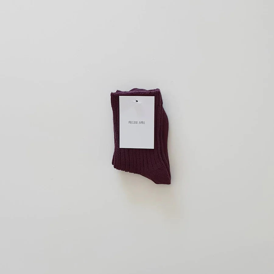 Skyler Cotton Socks Plum