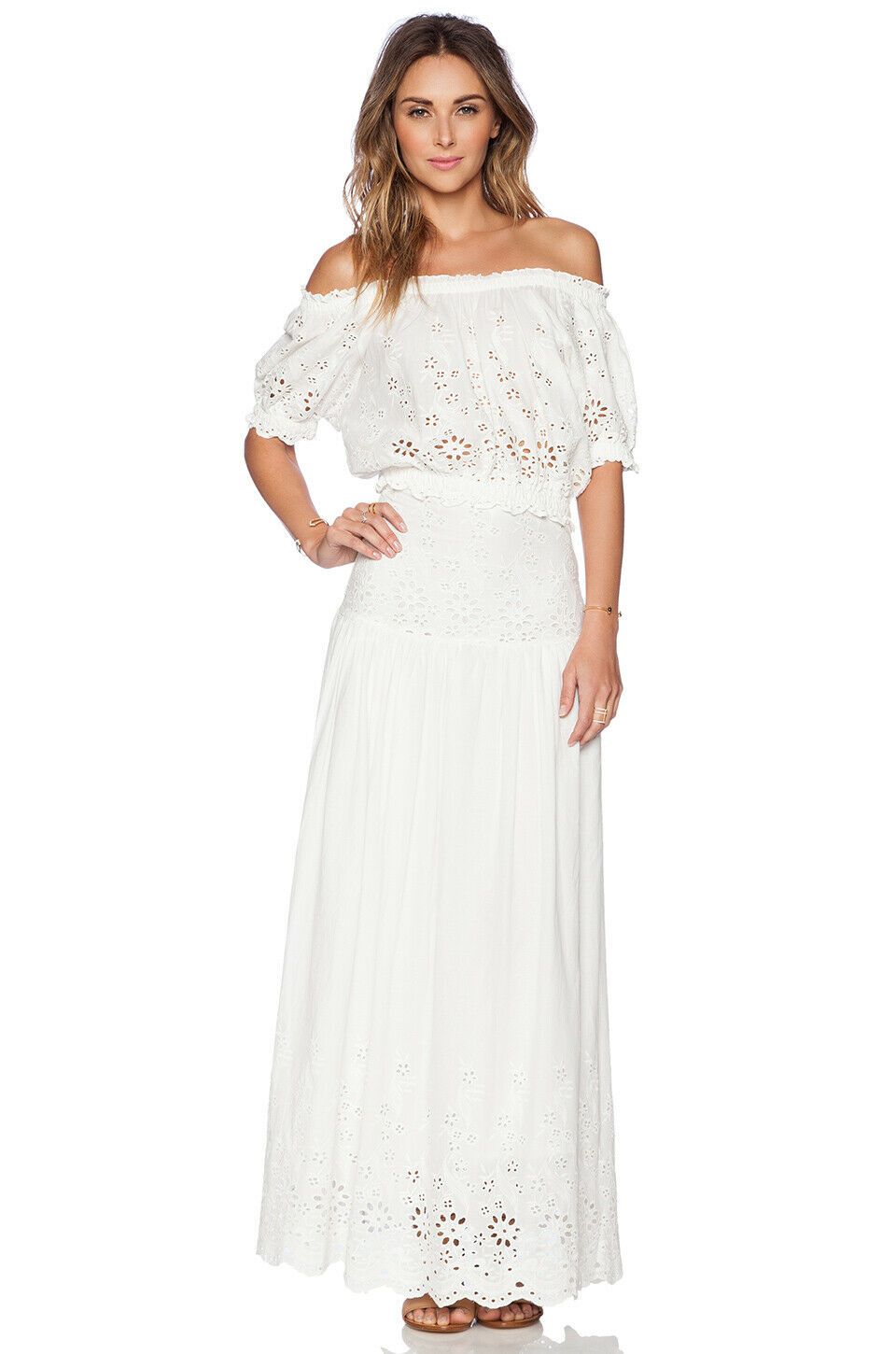 Bambi White Lace Maxi Skirt