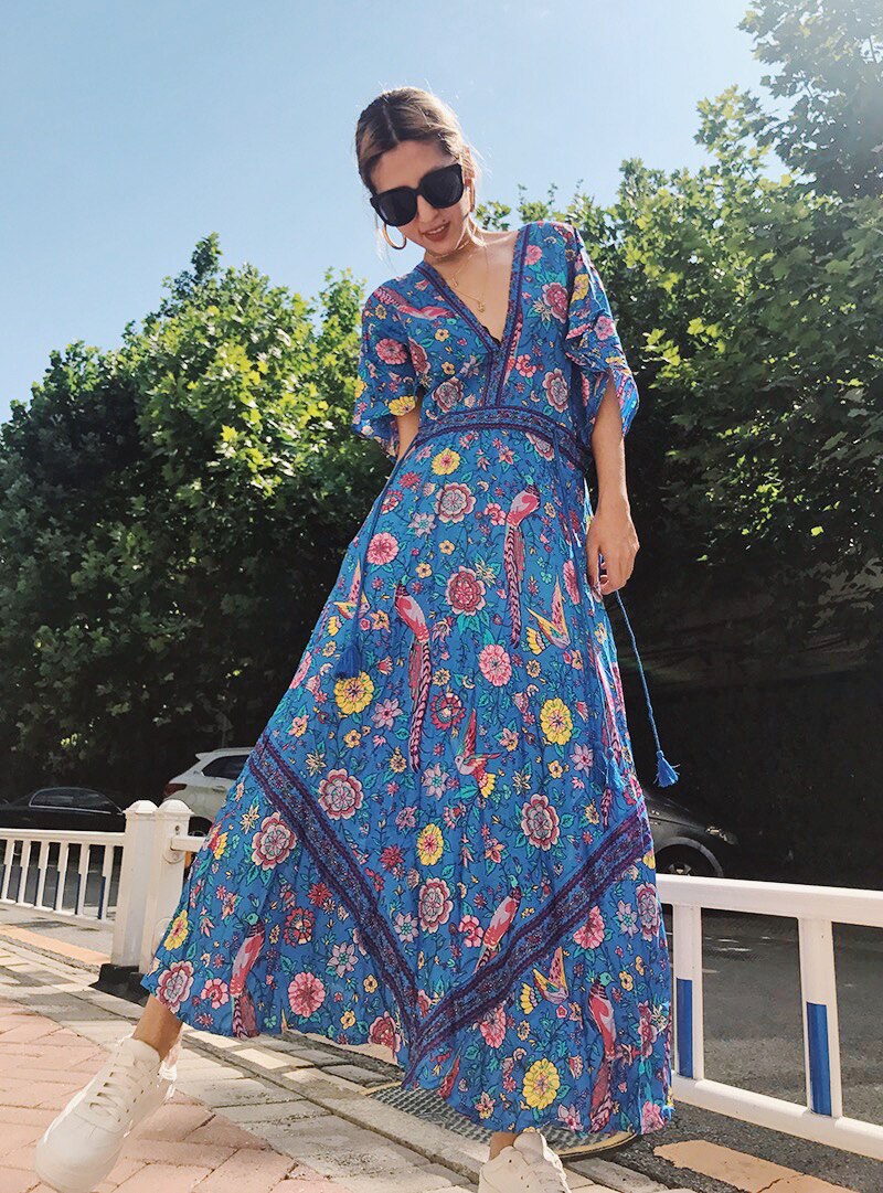Sky Blue Maxi Gown – Wild Hunai Australia