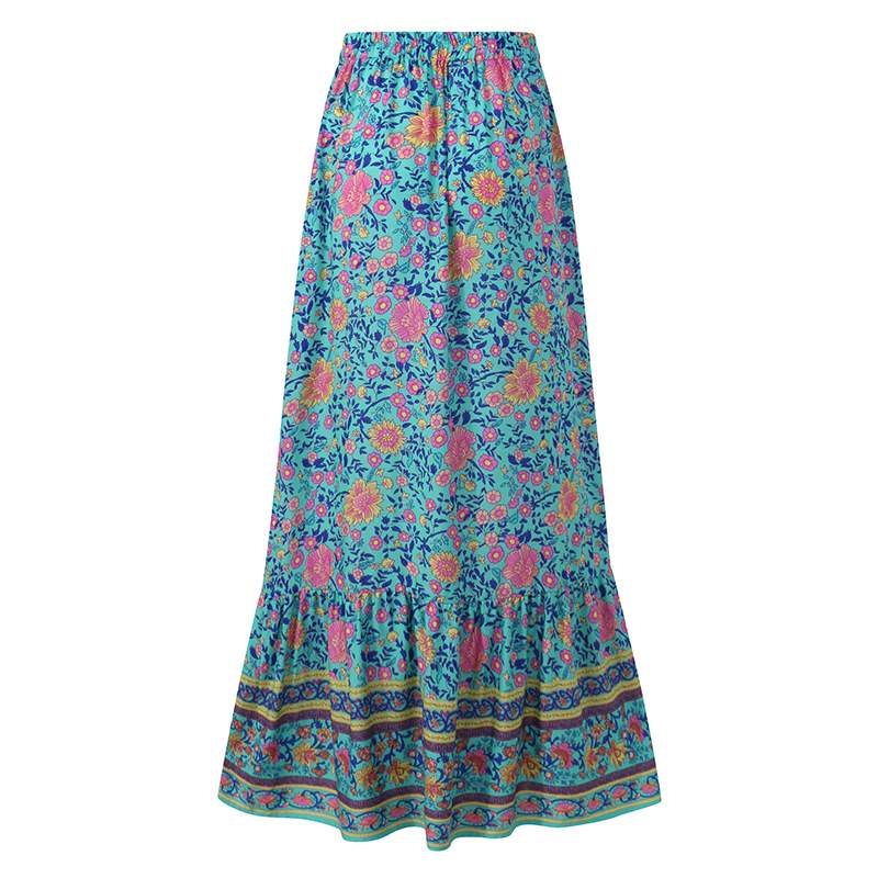 Turquoise Maxi Skirt