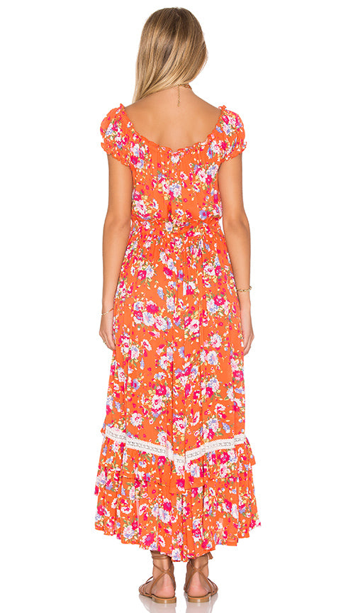 Orange Midi Dress