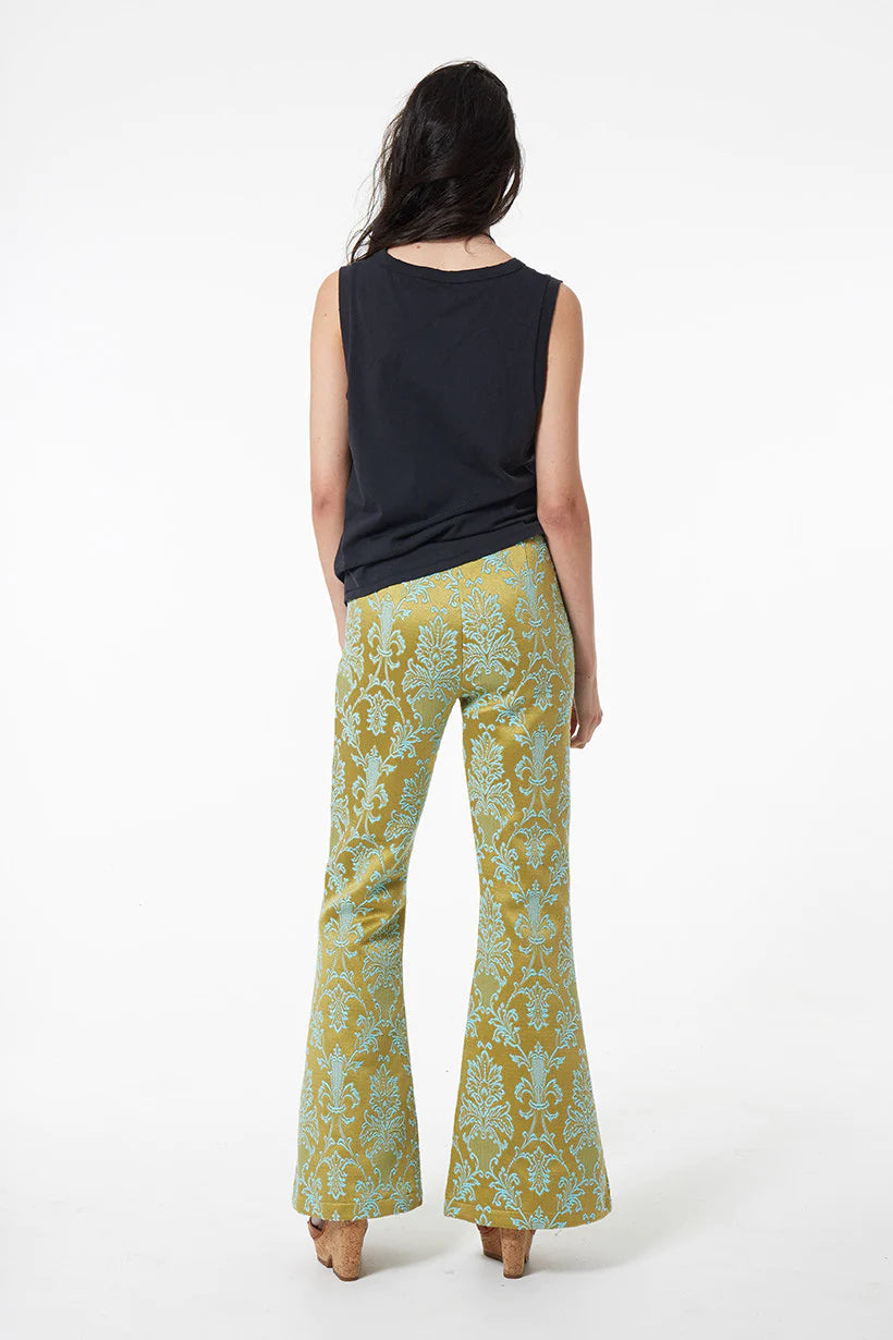Anastasia Brocade Lace-up Flares