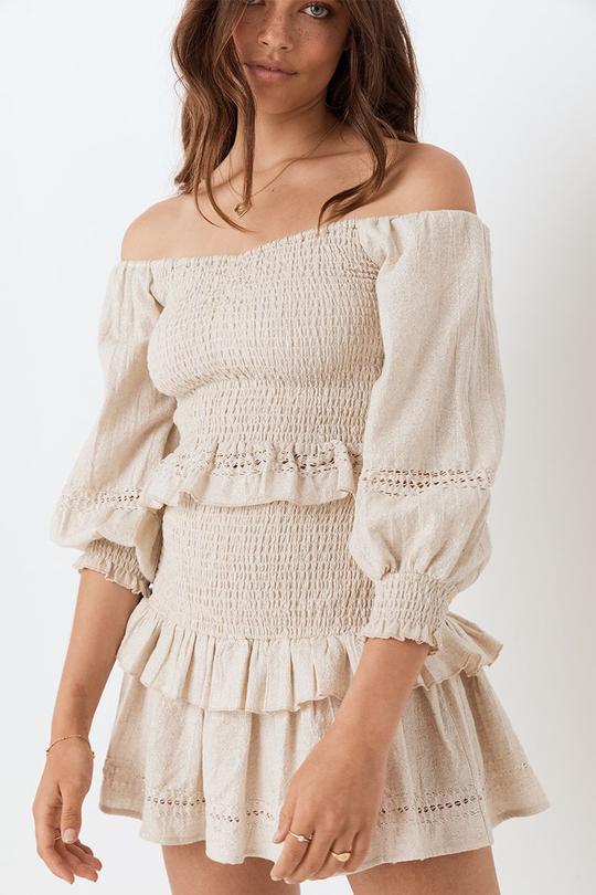 Lola Ruched Off The Shoulder Top