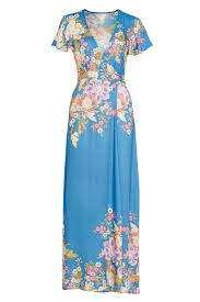 Blue Skies Maxi Wrap Dress