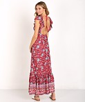 Folktown Wine Frill Dress