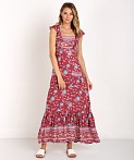 Folktown Wine Frill Dress