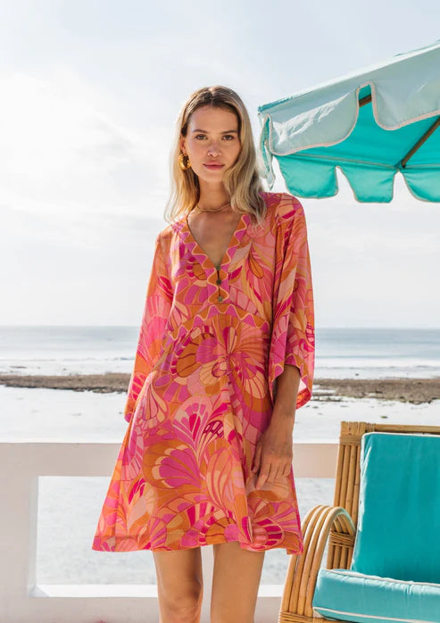 Riviera Mini Dress in Azalea