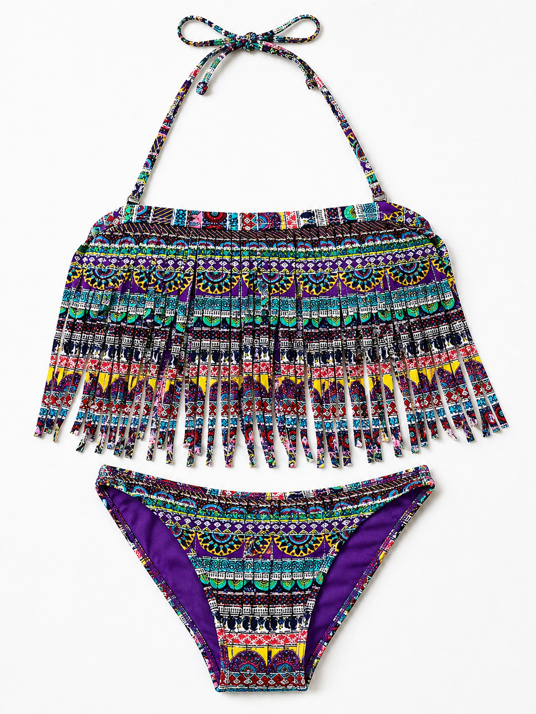 Sunset Fringe Bandeau Bikinis