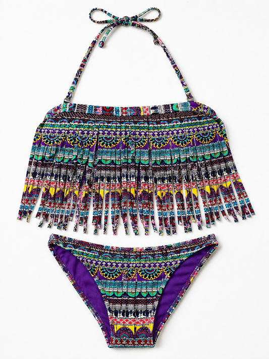 Sunset Fringe Bandeau Bikinis