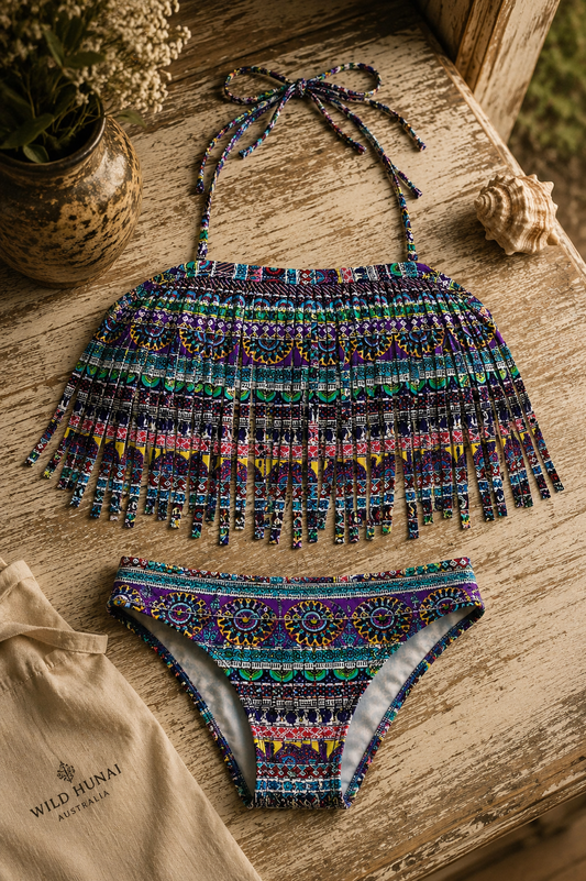 Sunset Fringe Bandeau Bikinis