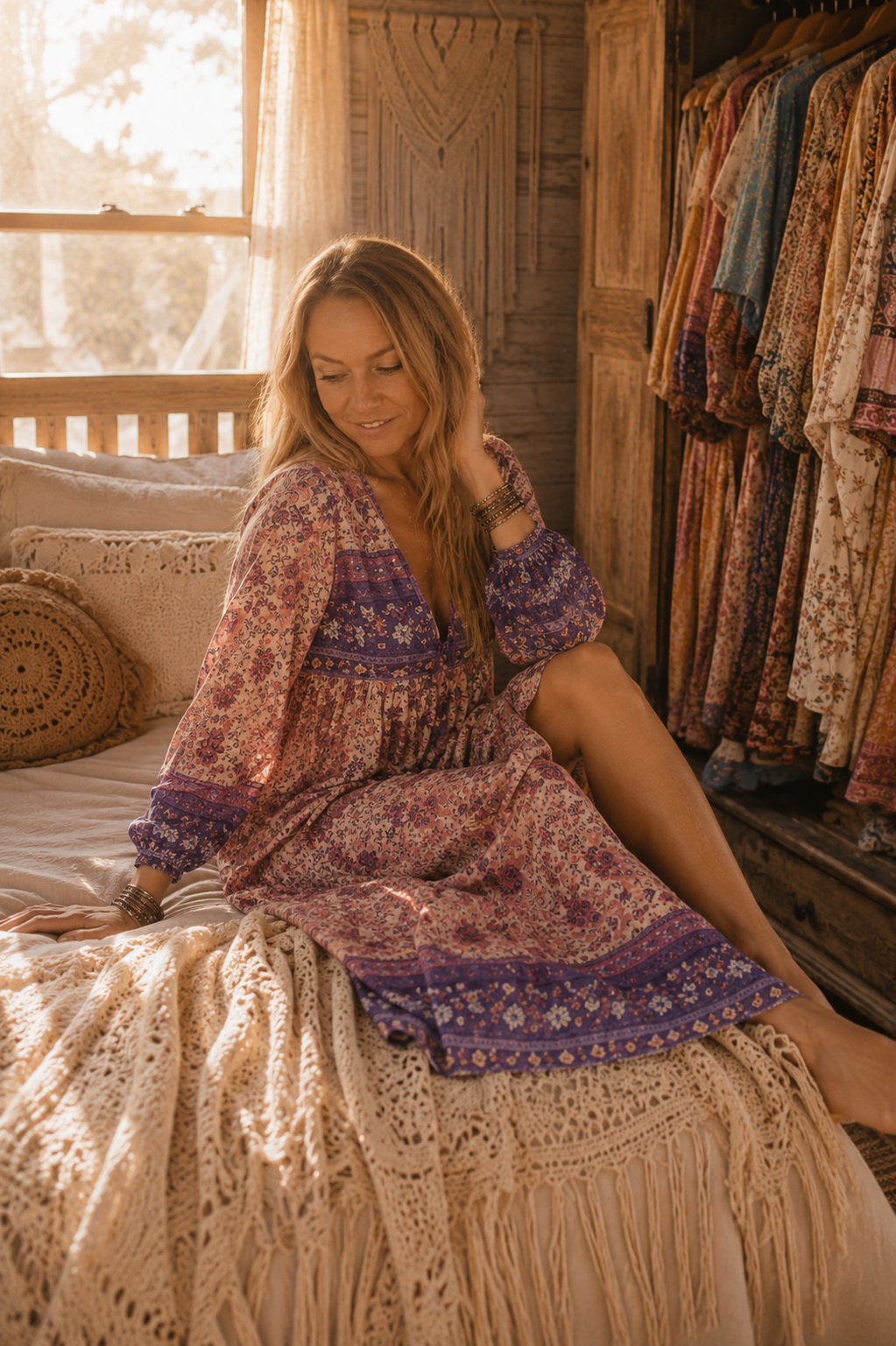 Folktown Blossom Boho Gown