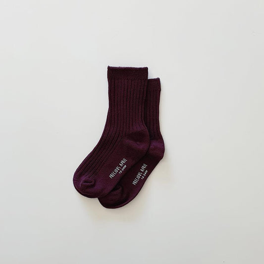 Skyler Cotton Socks Plum