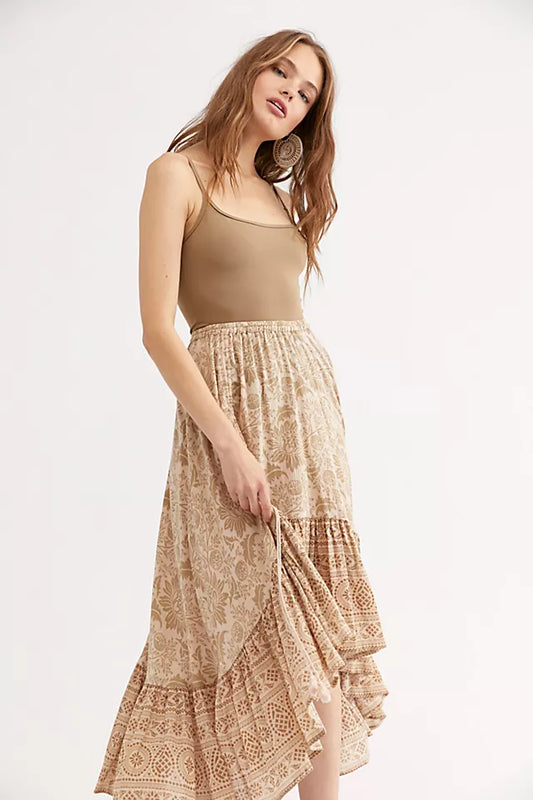 Lioness Smoke Ruched Maxi Skirt