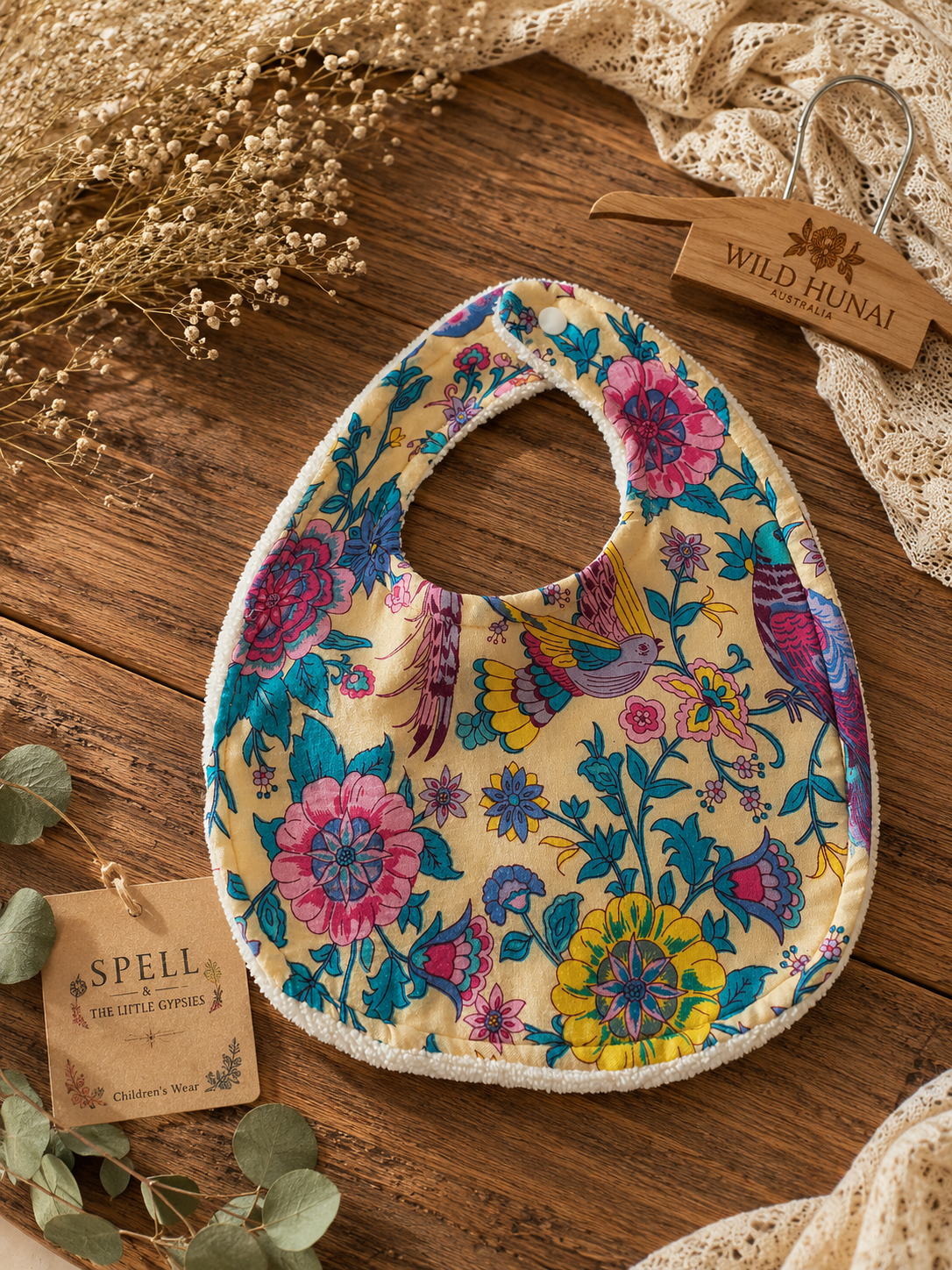 Spell Baby Bib Lovebird
