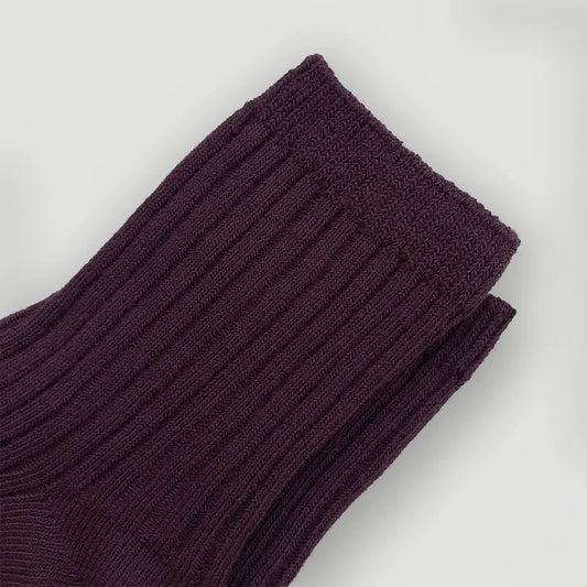 Skyler Cotton Socks Plum