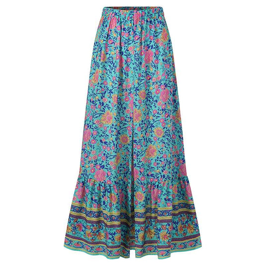 Turquoise Maxi Skirt