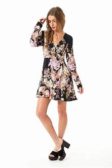 Blue Skies Mini Wrap Dress