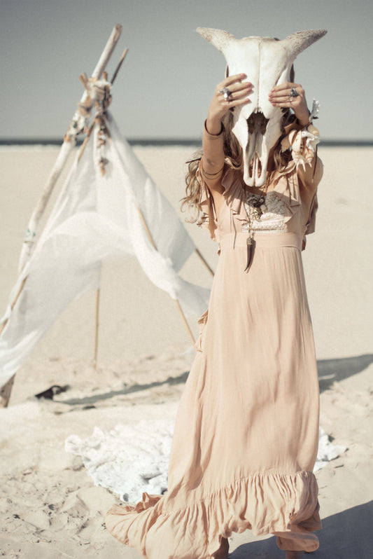 Woodstock Blush Frill Dress