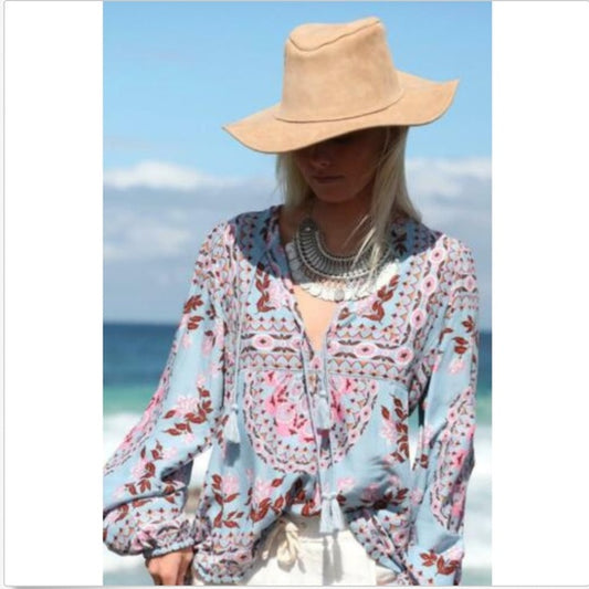 Pandora Aquamarine Blouse