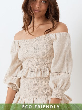 Lola Ruched Off The Shoulder Top